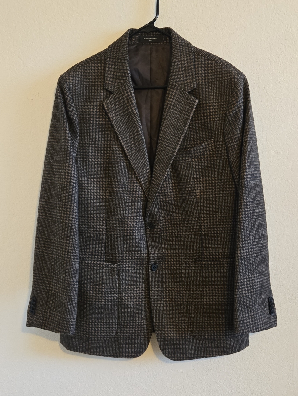 Banana Republic Glen Plaid Sport Coat - Brown - 44R